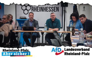 Dr. Jan Bollinger, Sebastian Münzenmaier und Nicole Höchst bei der Landeskonferenz