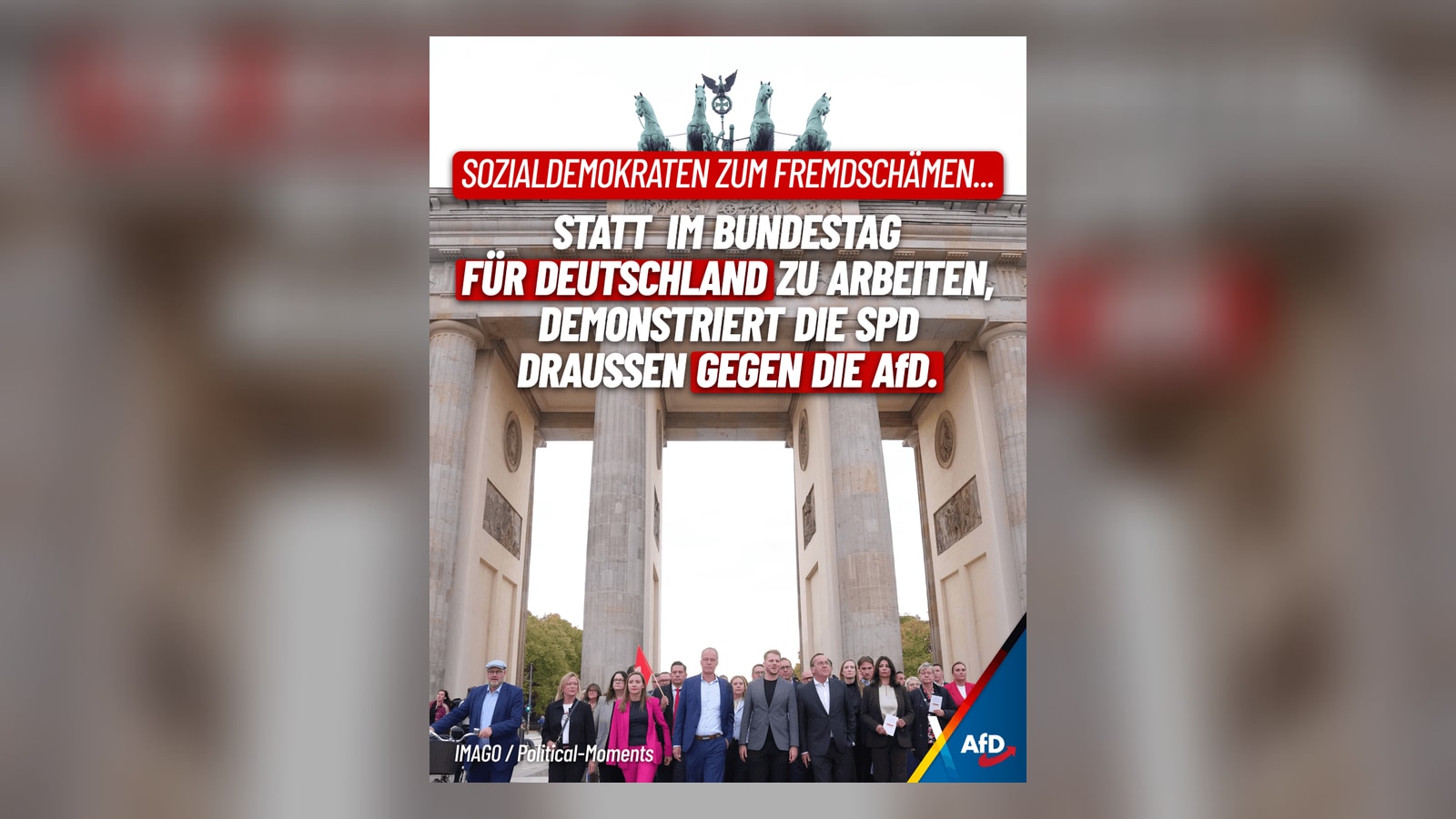 SPD-Fraktion im Bundestag demonstriert gegen AfD